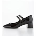 V By Very Patent Mary-Jane Court Shoe - Black