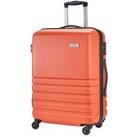 Rock Luggage Bryon 4 Wheel Hardshell Medium Tsa Suitcase - Orange