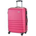 Rock Luggage Bryon 4 Wheel Hardshell Medium Tsa Suitcase - Pink