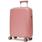 Rock Luggage Infinity 8 Wheel Hardshell Cabin Suitcase - Dusty Pink
