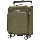 Rock Luggage Rocklite Dlx 8 Wheel Soft Unique Lightweight Cabin Suitcase - Khaki