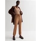 New Look Drawstring Formal Cargo Trousers - Brown