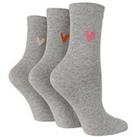 Caroline Gardner Heart Emblem Socks - Grey
