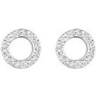 Simply Silver Sterling Silver 925 Cubic Zirconia Mini Round Stud Earrings