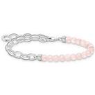 Thomas Sabo Link Bracelet With Rose Quartz Beads