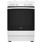 Indesit Is67G1Pmw 60Cm, Single Gas Cooker With Gas Hob - White