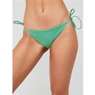 Tommy Jeans Signature Logo Cheeky String Tie Side Bikini Brief - Green