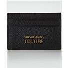 Versace Jeans Couture Men'S Grain Leather Credit Card Holder - Black