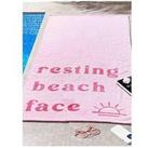 Sassy B Resting Beach Face Beach Towel