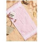Catherine Lansfield Hammam Beach Towel- Pink
