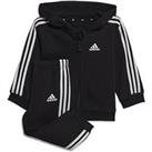 Adidas Sportswear Infant Essentials Full Zip Hoodie And Jogger Set - Black/White