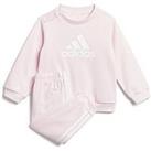 Adidas Sportswear Infant Essentials Crew And Jogger Set - Light Pink