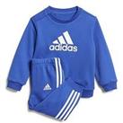 Adidas Sportswear Infant Essentials Large Logo Crew And Jogger Set - Blue
