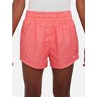 Nike Older Girls Dri-Fit One Swooshfetti Shorts - Pink