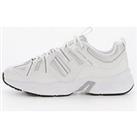 Calvin Klein Jeans Ck Jeans Retro Tennis Lace Up Leather Trainer - White