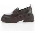 Tommy Jeans Leather Chunky Loafer - Black