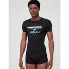 Emporio Armani Bodywear Megalogo T-Shirt & Trunks Set - Black