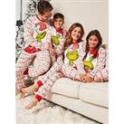 The Grinch Mens Grinch Stripe Family Mini Me Christmas Pyjamas - Beige