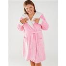 Chelsea Peers Curve Fluffy Dressing Gown - Pink