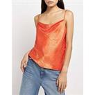 River Island Cowl Neck Cami - Red