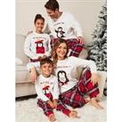 Mini V By Very Kids Family Penguin Mini Me Christmas Pyjamas - Red