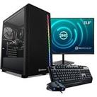 Pcspecialist Fusion R5L Gaming Desktop Bundle - Amd Ryzen 5, 16Gb Ram, 1Tb Ssd, 24In Fhd Monitor, Keyboard And Mouse