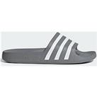 Adidas Sportswear Mens Adilette Aqua Sliders - Grey/White