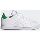 Adidas Sportswear Kids Unisex Advantage Trainers - White/Green