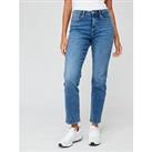 Everyday Authentic Straight Leg Jeans With Stretch - Blue