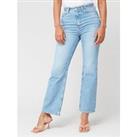 V By Very X Style Fairy Wide Leg Jean With Stretch - Light Blue