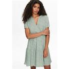 Only Zally Short Sleeve Thea Dress - Green