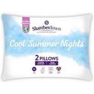 Slumberdown Cool Summer Nights Pack Of 2 Pillows Firm Support - White