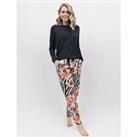 Cyberjammies Charcoal Animal/Floral Print Pant Slouch Knit Top