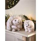 Heaven Sends Set Of 2 Hedgehog Christmas Decorations