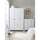 Very Home Atlanta 3 Piece Package - 3 Door Wardrobe, 4 Drawer Chest And 2 Drawer Bedside Chest - Whi