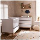Obaby Astrid Mini 2 Piece Nursery Furniture Set - White