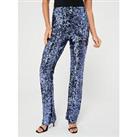V By Very Sequin Kick Flare Trouser - Blue