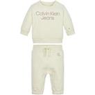 Calvin Klein Jeans Baby Inst. Logo Fleece Giftpack - Whitecap Gray - Off White