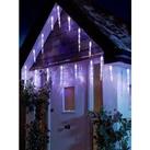 Festive 24 Colour Changing Icicle Outdoor Christmas Lights - White/Blue