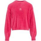 Tommy Hilfiger Girls Monogram Soft Sweater - Hot Magenta