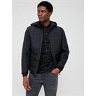 Boss Omir1 Hooded Quilted Jacket - Black