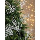 Very Home Set Of 6 Silver Tingle Christmas Tree Picks