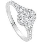 Created Brilliance Chloe 18Ct White Gold 1Ct Oval Lab Grown Diamond Engagement Ring