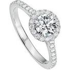 Created Brilliance Evelyn 18Ct White Gold 1Ct Lab Grown Diamond Halo Engagement Ring