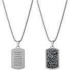 Treat Republic Personalised Men'S Snowflake Obsidian Dog Tag Necklace