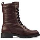 Clarks Orinoco2 Style Wide Fit Boots - Burgundy Leather