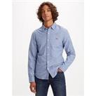 Levi'S Long Sleeve Battery Housemark Logo Slim Fit Shirt - Blue