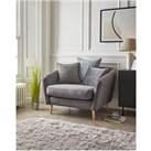 Very Home Lisa Fabric Cuddle Chair - Grey - Fsc Certified