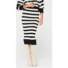 V By Very Button Detail Stripe Coord Skirt - Multi