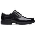 Clarks Wide Fit Kerton Lace Derby Shoes - Black